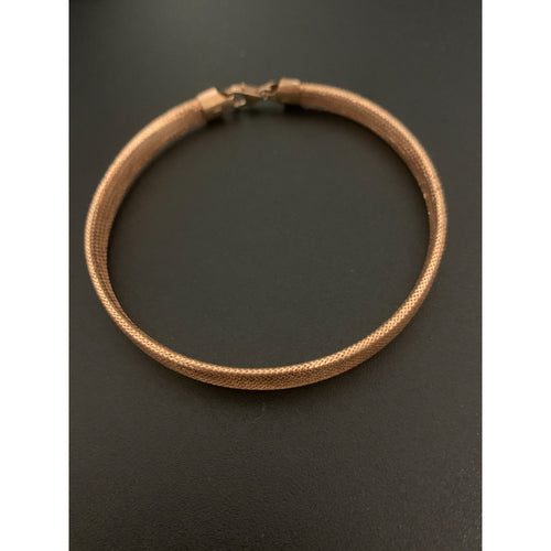 18K Gold Bracelet Soft Bangle Bracelet Flexible 2.47 grams S7.25 inches Rose Gold - Rafant