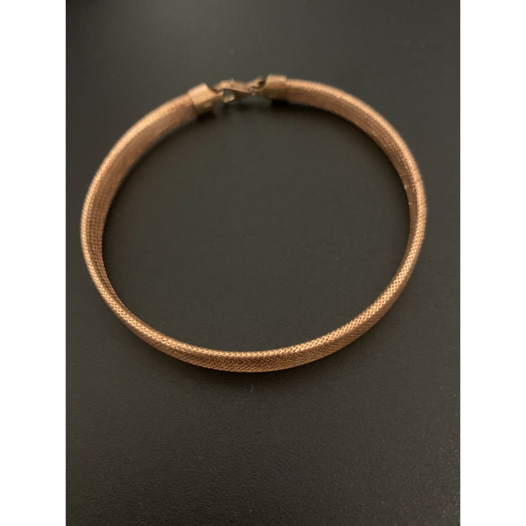 18K Gold Bracelet Soft Bangle Bracelet Flexible 2.47 grams S7.25 inches Rose Gold - Rafant