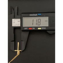 Load image into Gallery viewer, 18K Saudi Gold Necklace Chain 17.75&quot; Curb with Cross Pendant - Rafant
