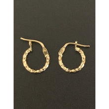 Load image into Gallery viewer, 18K Saudi Gold Earrings Hoops Loops Small 0.75grams - Rafant
