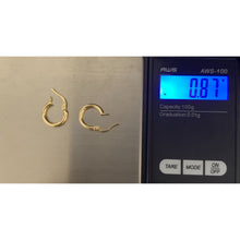 Load image into Gallery viewer, 18K Gold Earrings Hoops Loops Small 0.87 grams - Rafant
