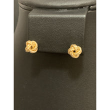 Load image into Gallery viewer, 18K Gold Earrings Stud Knot Small 1.16 grams - Rafant
