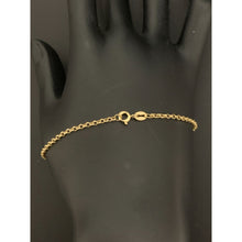 Load image into Gallery viewer, 18K Gold Bracelet Rolo Chain 7.25 inches with Heart Charm 1.45 grams - Rafant
