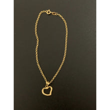 Load image into Gallery viewer, 18K Gold Bracelet Rolo Chain with Open Heart Charm 8 inches - Rafant
