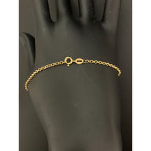 Load image into Gallery viewer, 18K Gold Bracelet Rolo Chain 7.5 inches with Puffed Heart Charm 1.51 grams - Rafant

