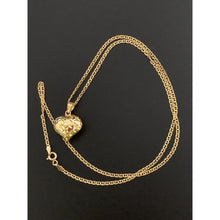 Load image into Gallery viewer, 18K Gold Necklace Chain Mariner 19.50 inches with Puffed Heart Pendant 4.84 grams - Rafant
