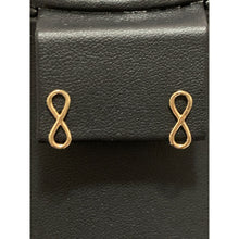 Load image into Gallery viewer, 18K Gold Earrings Stud Infinity 0.87 grams - Rafant
