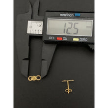 Load image into Gallery viewer, 18K Gold Earrings Stud Infinity 0.87 grams - Rafant
