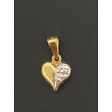 Load image into Gallery viewer, 18K Gold Pendant Heart Two Tone White Yellow 0.50 grams - Rafant
