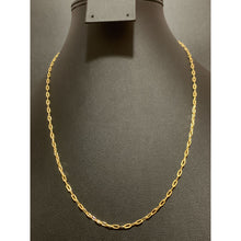 Load image into Gallery viewer, 18K Gold Necklace Chain Paper Clip Small Links 2.18 grams Size 19.50 inches - Rafant
