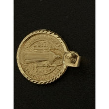 Load image into Gallery viewer, 18K Gold Pendant Round Saint Benedict Religious 1.92 grams - Rafant
