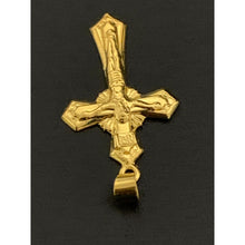 Load image into Gallery viewer, 18K Yellow Gold Pendant Cross Jesus Christ Religious 1.16 grams - Rafant
