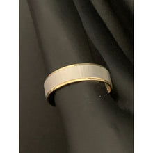 Load image into Gallery viewer, 18K Gold Ring Wedding Band Two Tone Yellow White 2.62 grams S6.5 - Rafant
