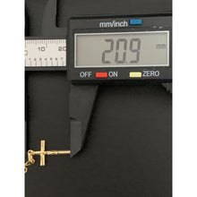 Load image into Gallery viewer, 18K Gold Necklace Chain Box 17.50 inches with Cross Pendant 1.91 grams - Rafant
