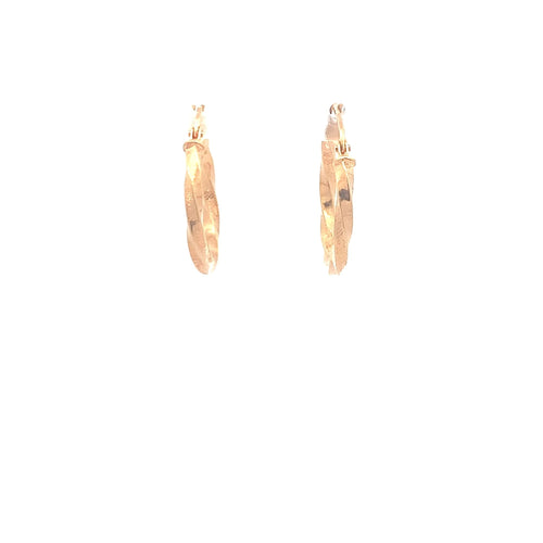 18K Yellow Gold Earrings Hoops Small 1.20 grams - Rafant