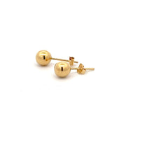 Load image into Gallery viewer, 18K Gold Earrings Stud Balls Polished 0.86 grams - Rafant
