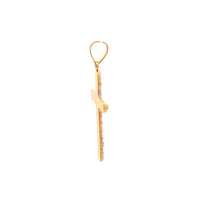 Load image into Gallery viewer, 18K Gold Pendant Cross Religious Tricolor Yellow White Rose Gold - Rafant
