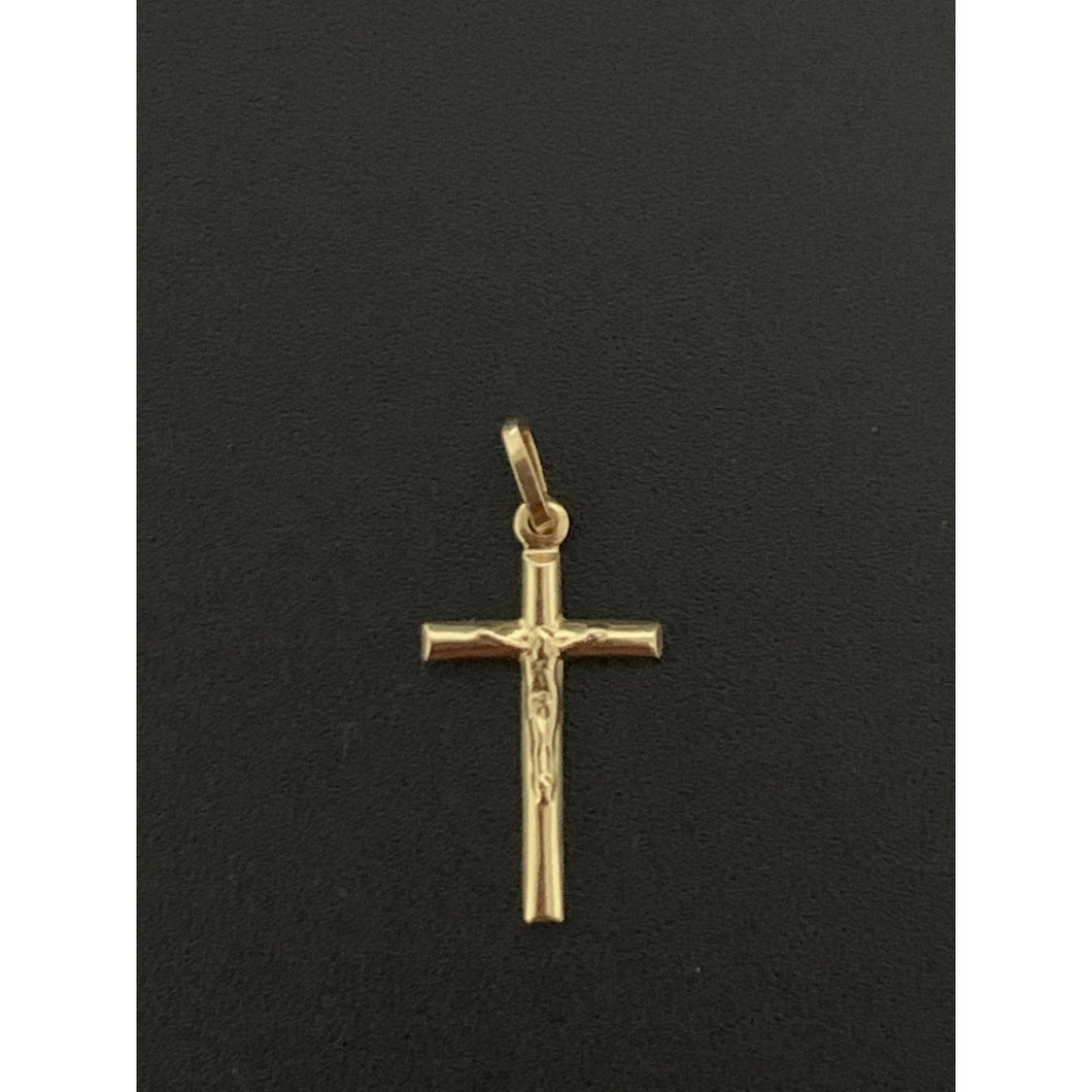 18K Gold Pendant Cross 0.64 grams Dainty Small - Rafant