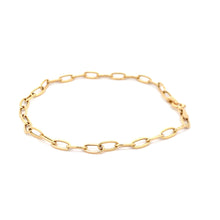 Load image into Gallery viewer, 18K Yellow Gold Bracelet Paperclip 1.67 grams 7.25 inches - Rafant
