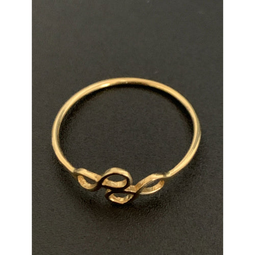 18K Saudi Gold Ring Infinity Size 6.5 - Rafant