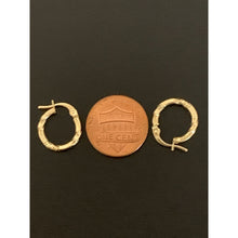 Load image into Gallery viewer, 18K Saudi Gold Earrings Hoops Loops Small 0.93 grams - Rafant
