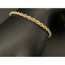 Load image into Gallery viewer, New Real 18K Saudi Gold Rope Chain Bracelet Size 7.5 - Rafant
