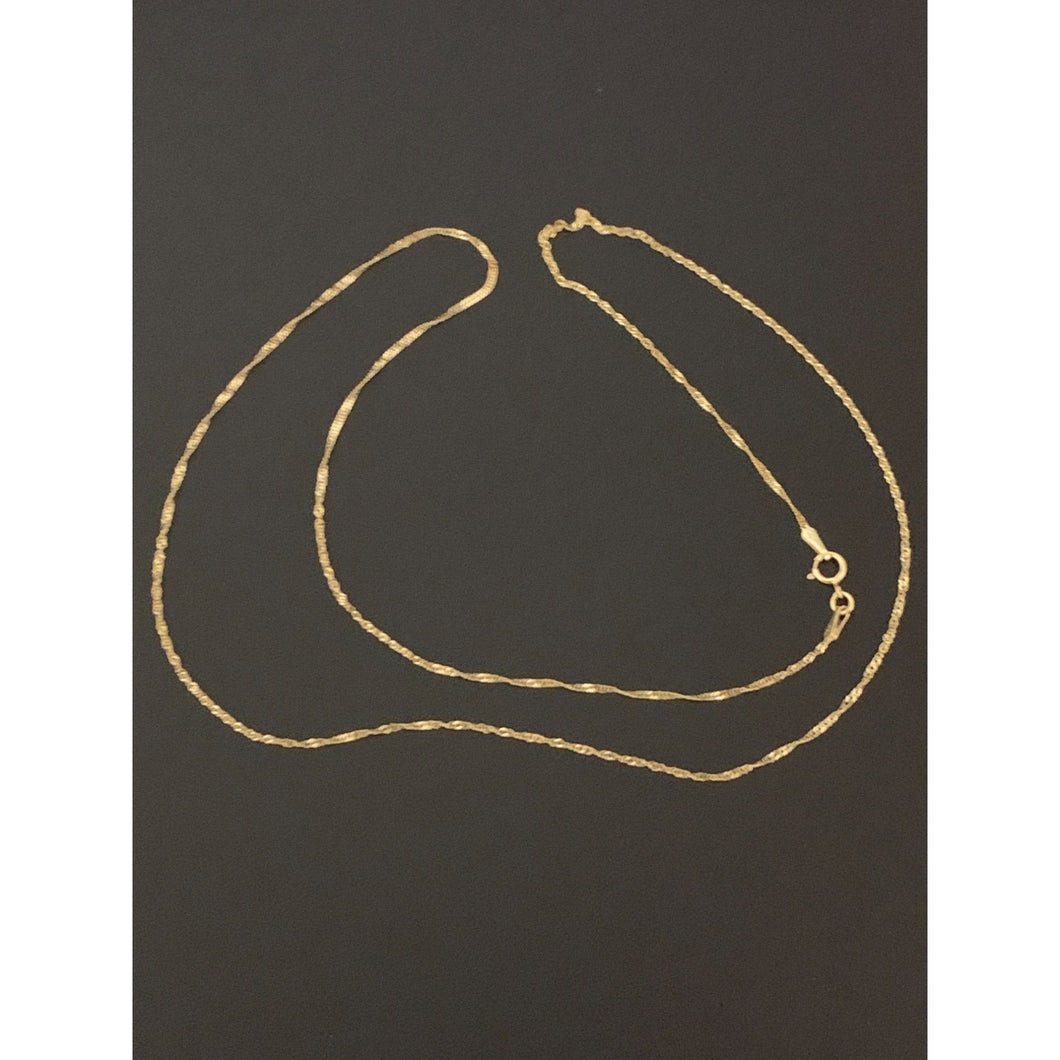 18K Gold Chain Necklace Saudi Gold 19.75