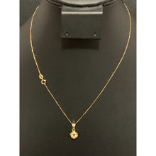 Load image into Gallery viewer, 18K Gold Necklace Chain Box 15.75&quot; with Knot Pendant 1.46 grams - Rafant
