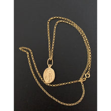 Load image into Gallery viewer, 18K Gold Necklace Chain 17.75 inches with Mother Mary Pendant 1.91 grams - Rafant
