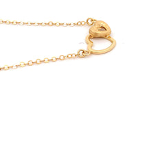 Load image into Gallery viewer, 18K Yellow Gold Necklace Cable Chain Heart Pendant Size 16.75 inches plus 1&quot; extension - Rafant
