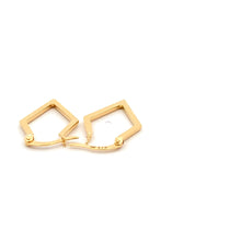 Load image into Gallery viewer, 18K Yellow Gold Earrings Hoops Triangle - Rafant
