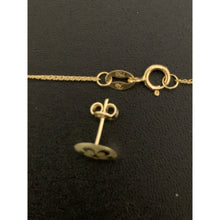 Load image into Gallery viewer, 18K Gold Necklace Chain 18 inches Round Circle Pendant with Earrings Set 1.80 grams - Rafant
