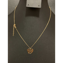 Load image into Gallery viewer, 18K Gold Necklace Chain 16.5 inches Heart Music Keys Pendant 1.82 grams - Rafant
