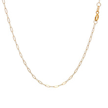 Load image into Gallery viewer, 18K Gold Necklace Chain 20 inches Paperclip 0.80 grams - Rafant
