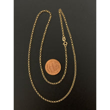 Load image into Gallery viewer, 18K Gold Necklace Chain Rolo 17.5 inches 1.23 grams - Rafant
