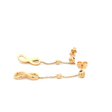 Load image into Gallery viewer, 18K Yellow Gold Earrings Infinity Dangling 2.28 grams - Rafant
