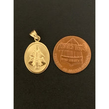 Load image into Gallery viewer, 18K Gold Pendant Oval Mother Mary Child Senior Sto Nino 1.37 grams Small - Rafant
