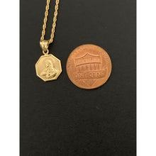 Load image into Gallery viewer, 18K Gold Necklace Chain 18.25 inches with Sacred Heart Mother Mary Jesus Pendant 1.95 grams - Rafant
