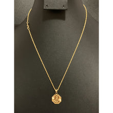 Load image into Gallery viewer, 18K Gold Necklace Chain 18 inches with Sacred Heart Mother Mary Pendant 2.64 grams - Rafant
