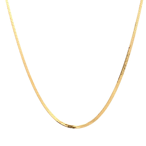 18K Yellow Gold Necklace Chain Flat 2.26 grams 18 inches - Rafant