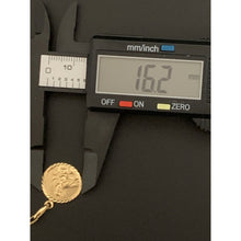 Load image into Gallery viewer, 18K Gold Necklace Curb Chain with Round Jesus Pendant Religious - Rafant
