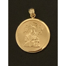 Load image into Gallery viewer, 18K Gold Pendant Religious Round Mother Mary Jesus Christ 2.83 grams - Rafant
