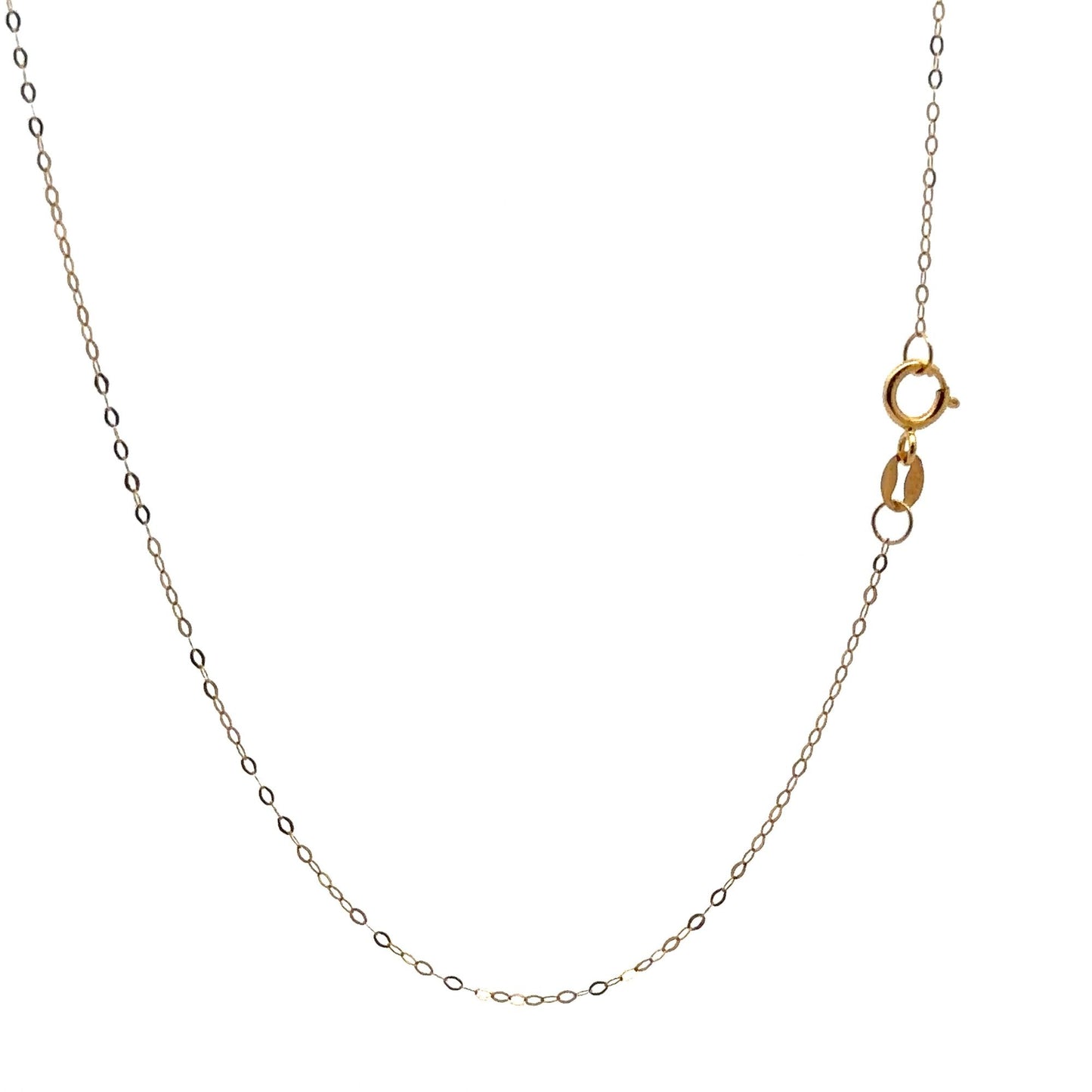 18K Gold Necklace Chain 18 inches Pendant Heart 0.58 grams - Rafant