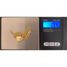 Load image into Gallery viewer, 18K Gold Necklace Chain 17.50 inches with Puffed Heart Pendant 1.94 grams - Rafant
