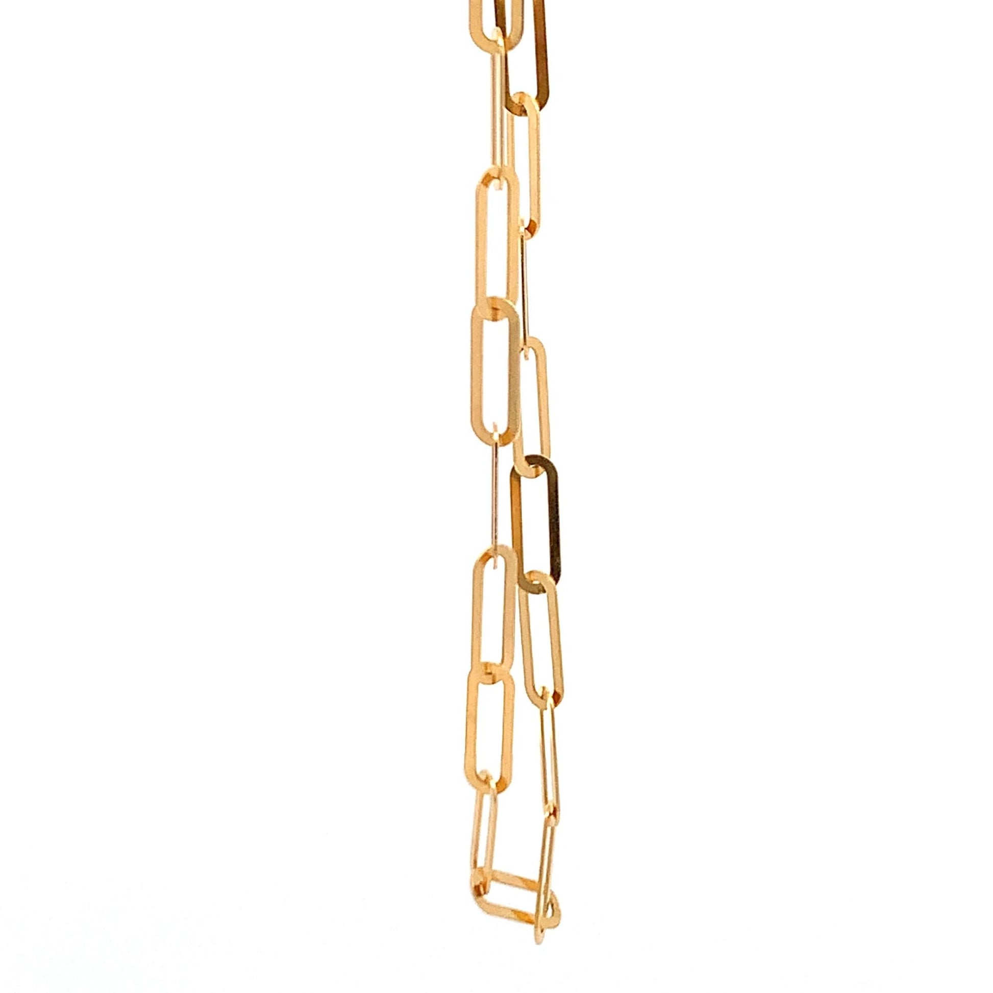 18K Yellow Gold Bracelet Paperclip Link 1.72 grams 7 inches - Rafant