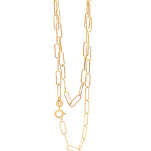 Load image into Gallery viewer, 18K Yellow Gold Necklace Chain Paperclip 16 inches 1.39 grams - Rafant
