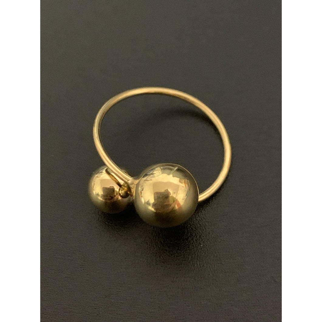 18K Gold Ring Balls 1.56 grams Size 6 - Rafant