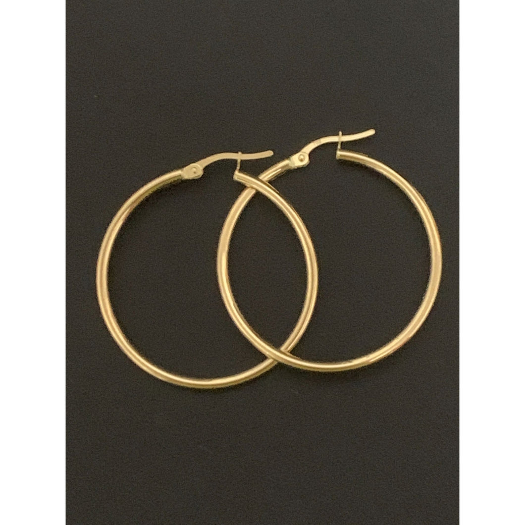 18K Gold Earrings Hoops Loops 2.09 grams - Rafant