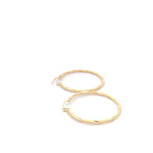 Load image into Gallery viewer, 18K Yellow Gold Earrings Spiral Hoops Large 1.74 grams - Rafant

