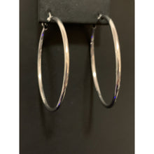 Load image into Gallery viewer, 18K Gold Earrings Hoop Loops White Gold Large 2.26 grams - Rafant

